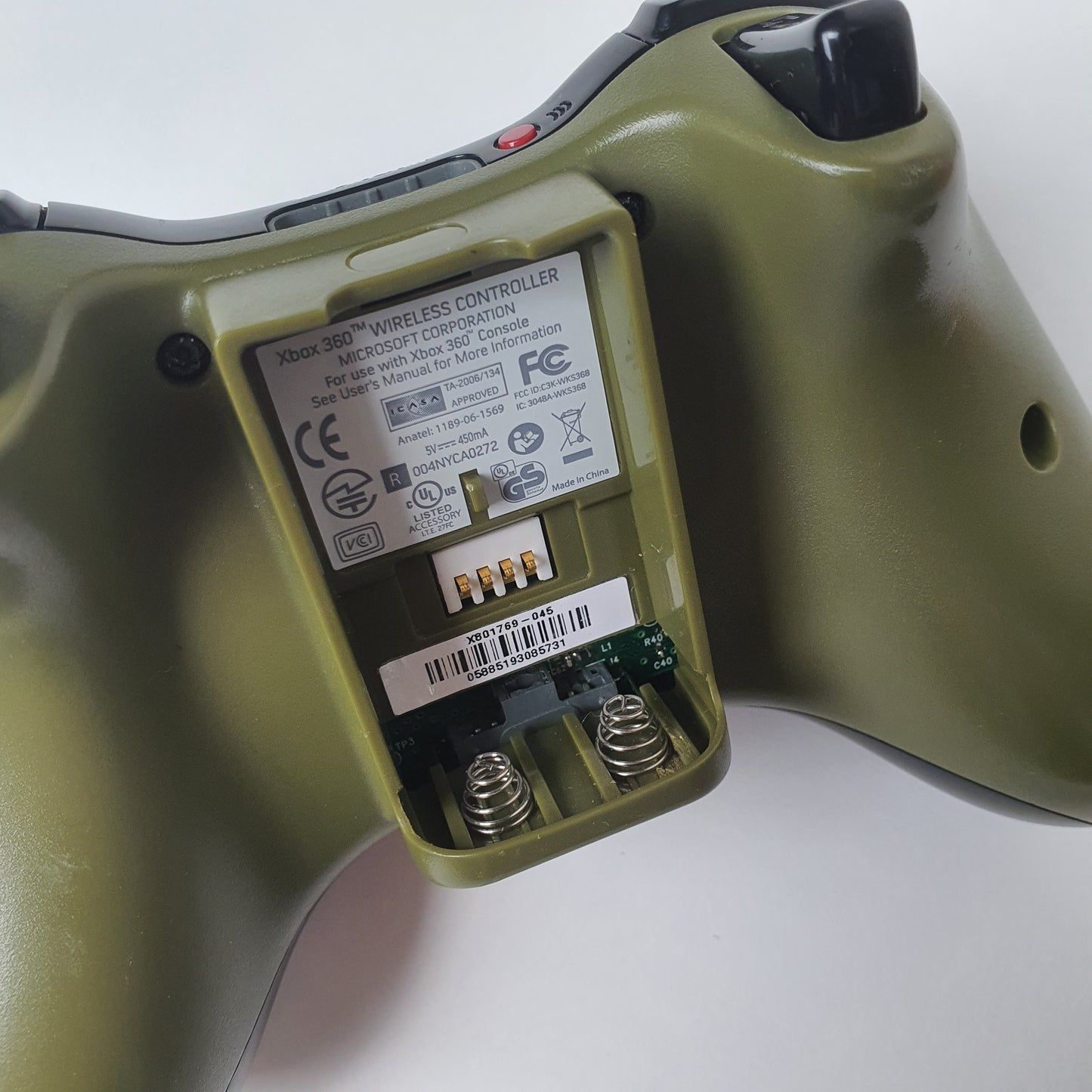Official Microsoft Xbox 360 Wireless Army Green Controller
