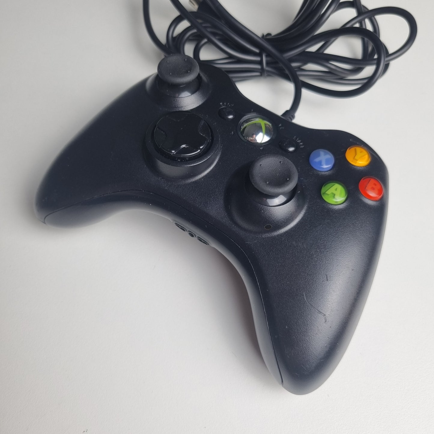 Official Microsoft Xbox 360 'S' Wired Black Controller w/ Breakaway Cable
