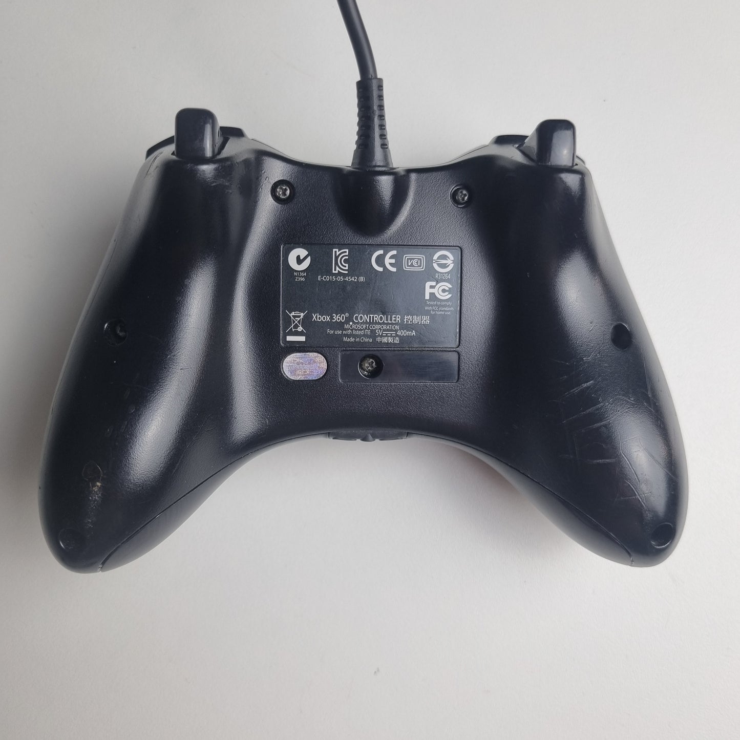 Official Microsoft Xbox 360 'S' Wired Black Controller w/ Breakaway Cable
