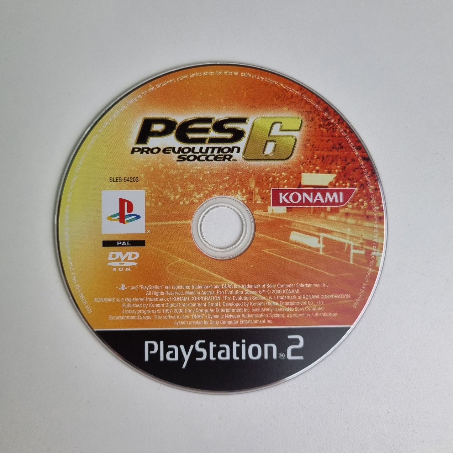 Official Sony PlayStation 2 game disc Pro Evolution Soccer 6 PES