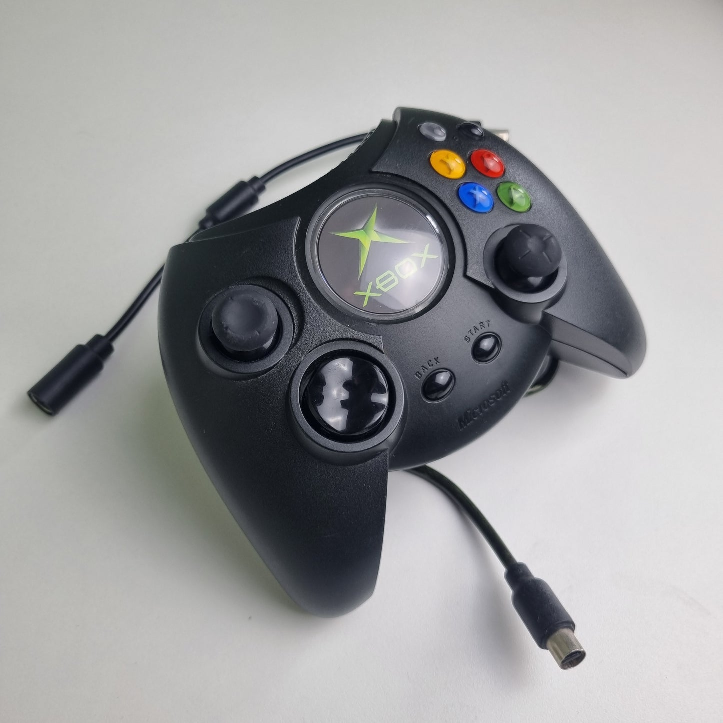 Official Microsoft Xbox (Original) 'Duke' Wired Black Controller w/ Breakaway Cable