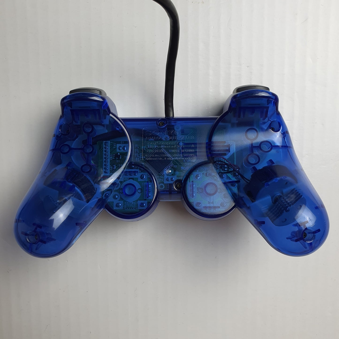 Official Sony PlayStation 2 PS2 Translucent Blue Wired Controller