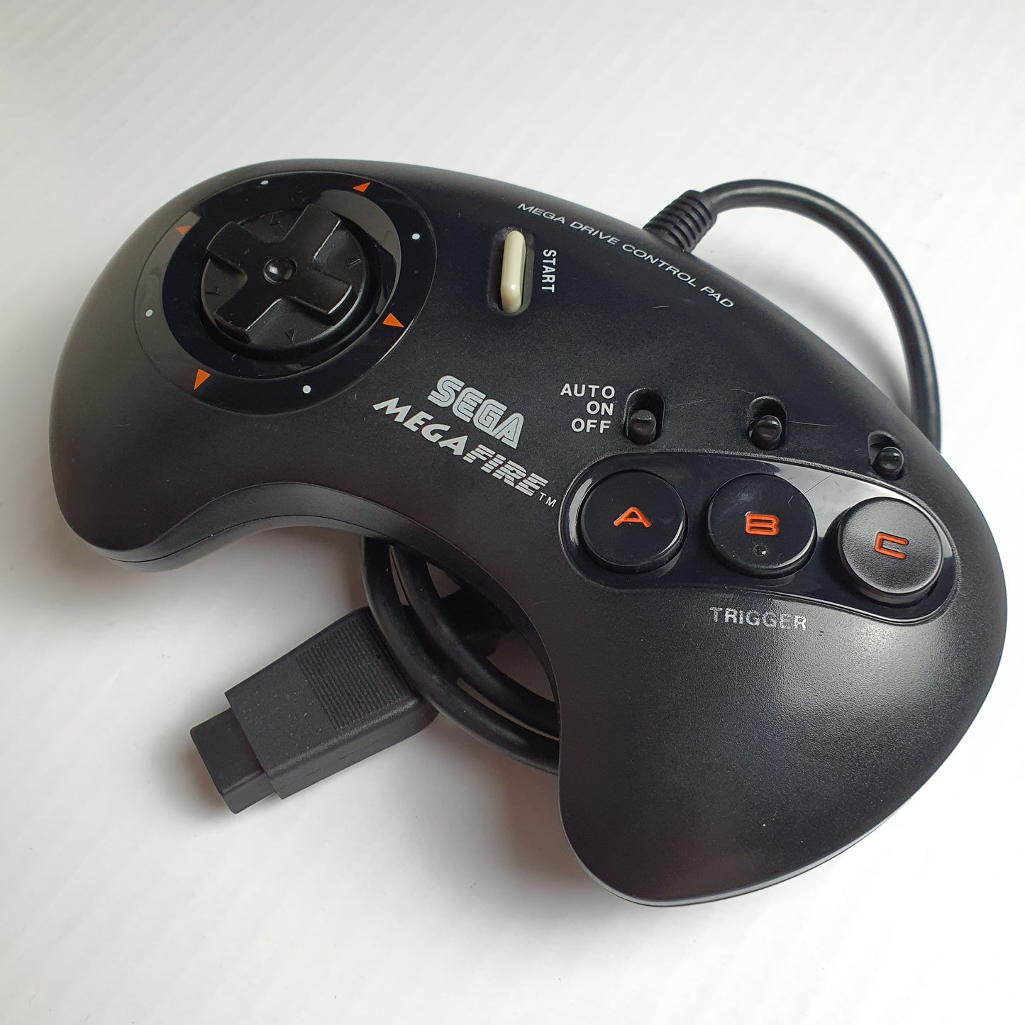 Official Sega Mega Drive 'Mega Fire' Wired Black Controller