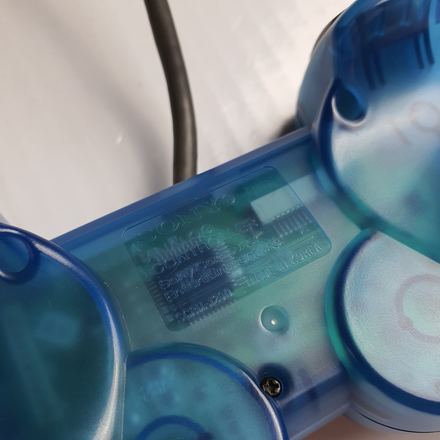 Official Sony PlayStation PS1 DualShock Transparent Blue Controller