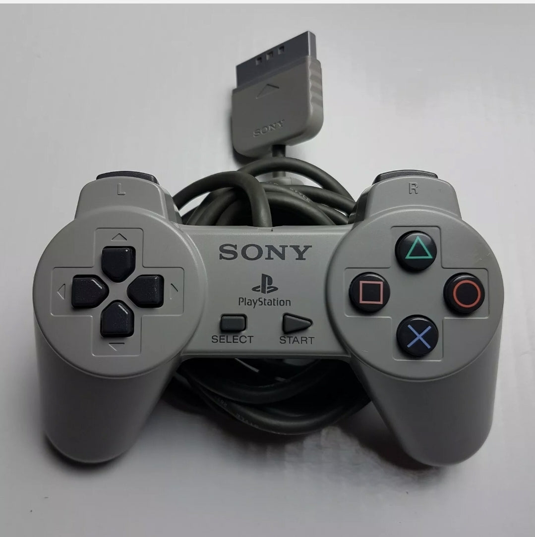 Sony Playstation 1 Controller Genuine/Official/OEM - Clear Black