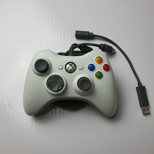 Official Microsoft Xbox 360 Wired White Controller w/ Breakaway Cable
