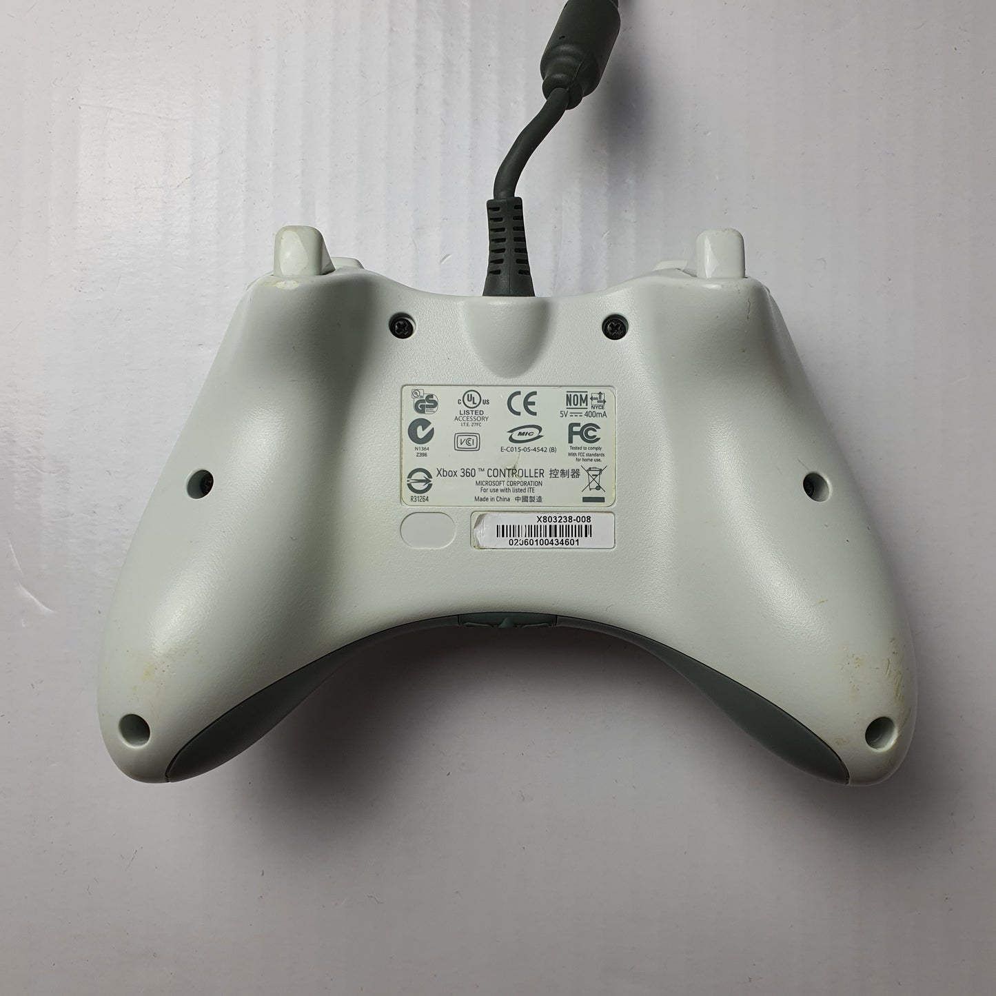 Official Microsoft Xbox 360 Wired White Controller w/ Breakaway Cable