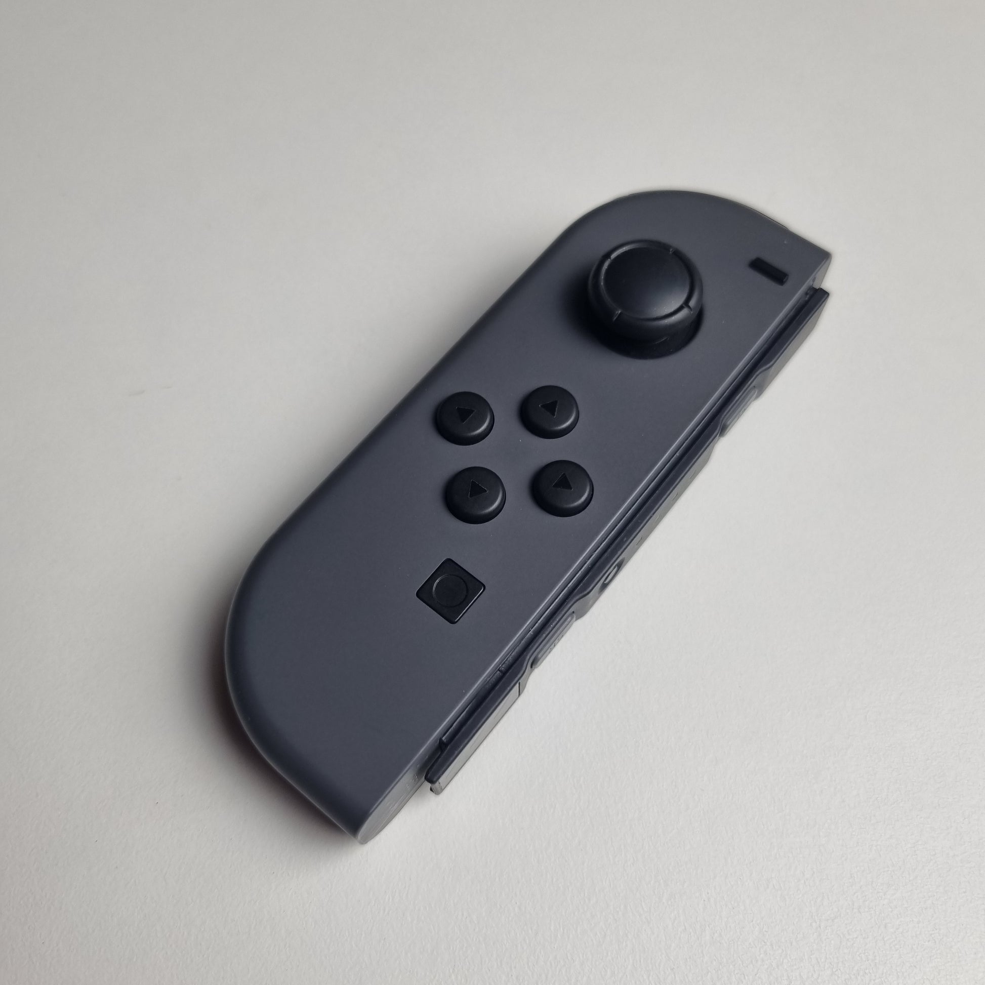 Grey Nintendo Switch Joy-Con on a white background.