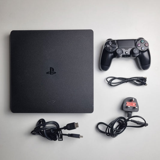 Sony PlayStation 4 PS4 Slim 500GB Black Console Bundle - Inc. Console, Controller and Cables