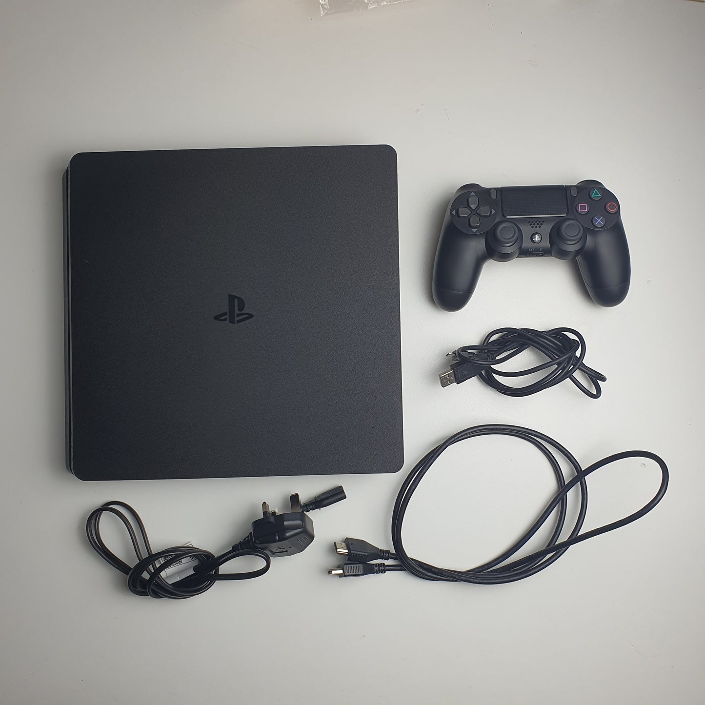 Sony PlayStation 4 PS4 Slim 500GB Black Console Bundle - Inc. Console, Controller and Cables