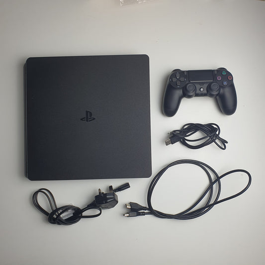 Sony PlayStation 4 PS4 Slim 500GB Black Console Bundle - Inc. Console, Controller and Cables