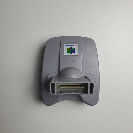 Nintendo 64 N64 transfer pak on a white background