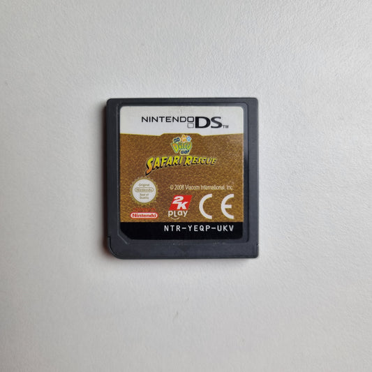 Nintendo DS game cartridge for 'Go, Diego, Go!: Safari Rescue' on a light grey background