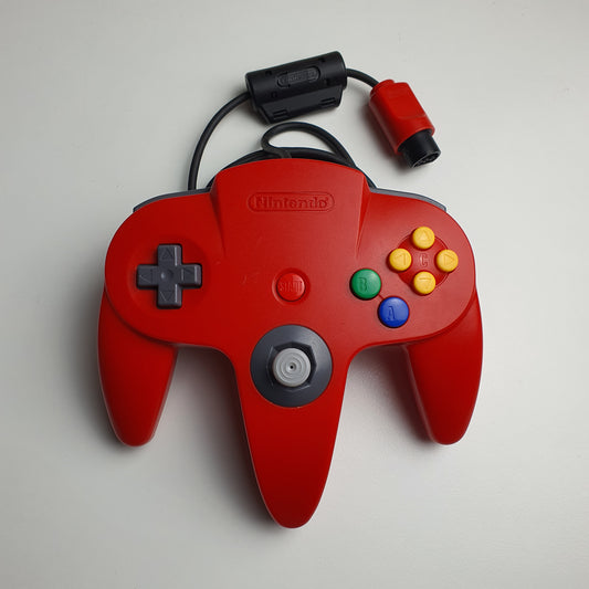 Official Nintendo 64 N64 Red Wired Controller