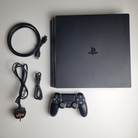 Sony PlayStation 4 PS4 Pro 1TB Black Bundle - Inc. Console, Controller and Cables