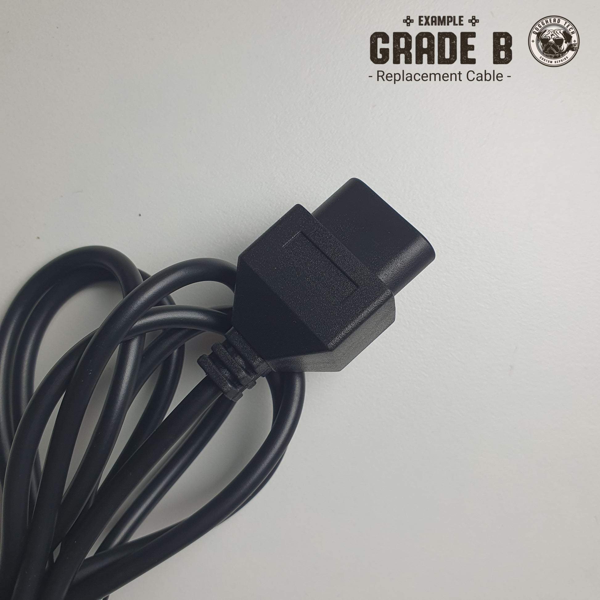 A black replacement cable with a multi-pin connector plug, shown on a light grey background with a 'GRADE B - Replacement Cable' label in the top right corner.