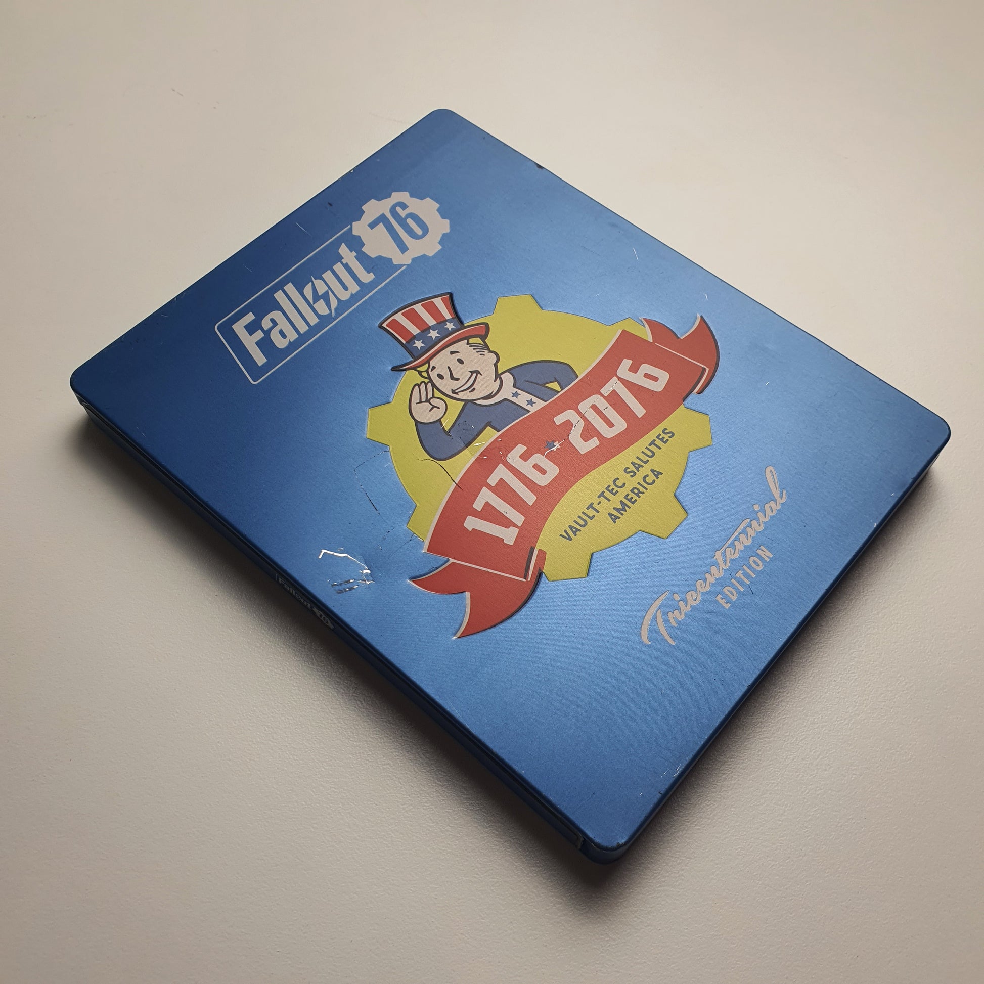 Front of a steelbook game case for Fallout 76