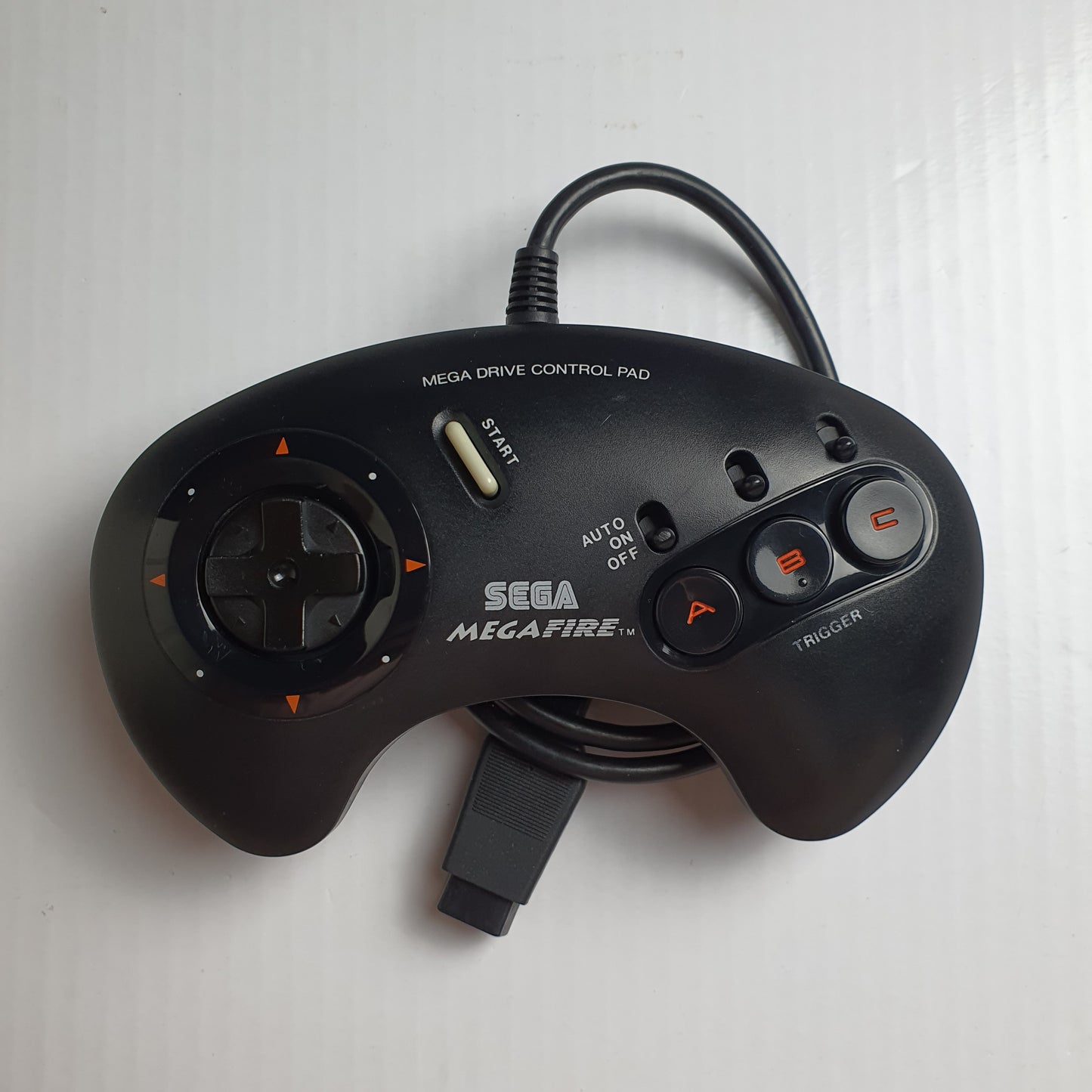 Official Sega Mega Drive 'Mega Fire' Wired Black Controller