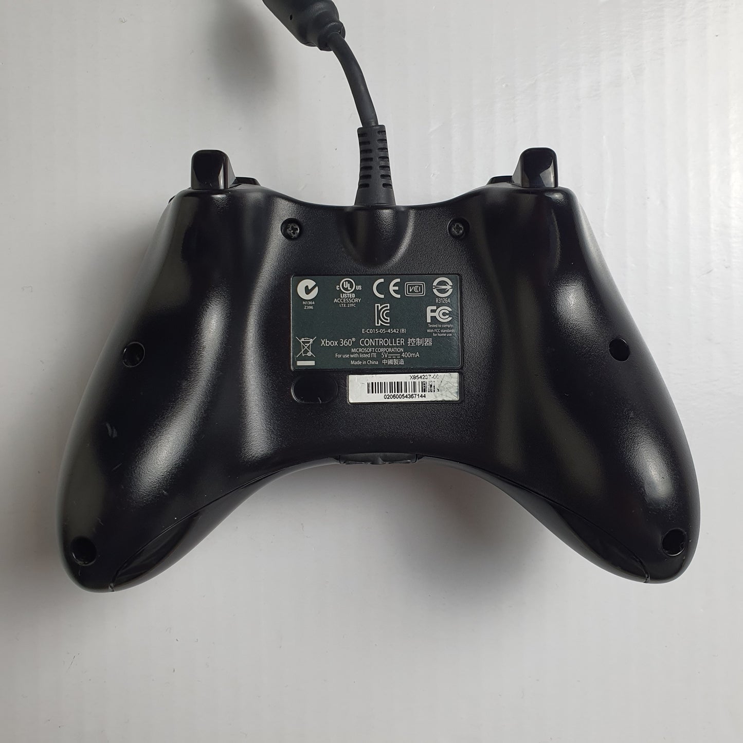 Official Microsoft Xbox 360 'S' Wired Black Controller w/ Breakaway Cable