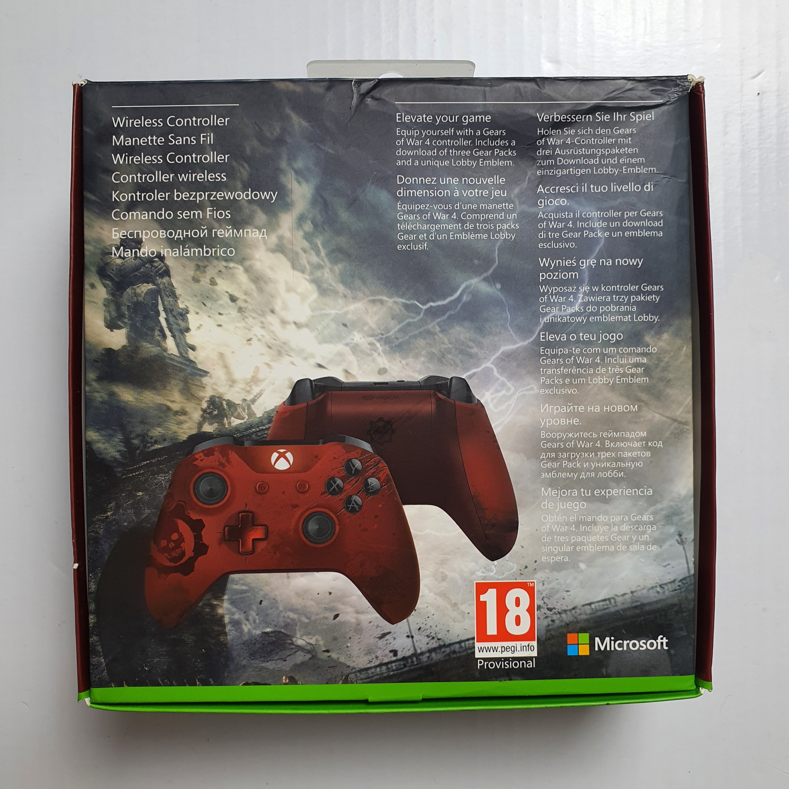 Microsoft xbox one gears of war hot sale 4 crimson omen limited edition wireless controller